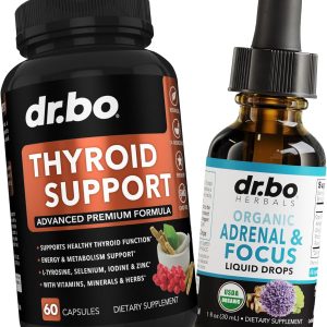 Thyroid Support & Adrenal Focus Drops - Thyroid Supplement Complex wit...