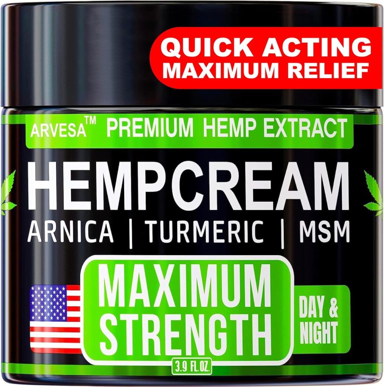 Hemp Cream - Maximum Strength - Relieve Muscle, Joint, Back, Knee - Na...