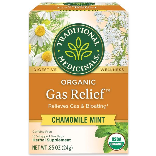 Traditional Medicinals Tea, Organic Gas Relief, Relieves Gas & Bloatin...