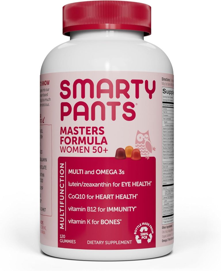 SmartyPants Multivitamin Gummy for Women 50 and Over: Omega 3 Fish Oil...