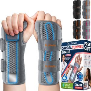 DR. BRACE Adjustable Wrist Brace Night Support for Carpal Tunnel, FSA ...