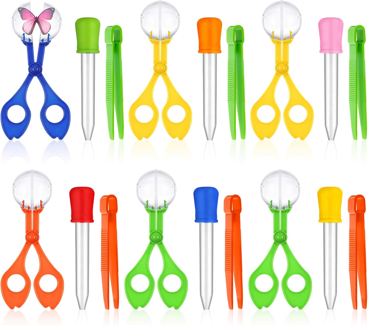 18 Pieces Fine Motor Skill Toys Include 6 Handy Scoopers 6 Jumbo Tweez...
