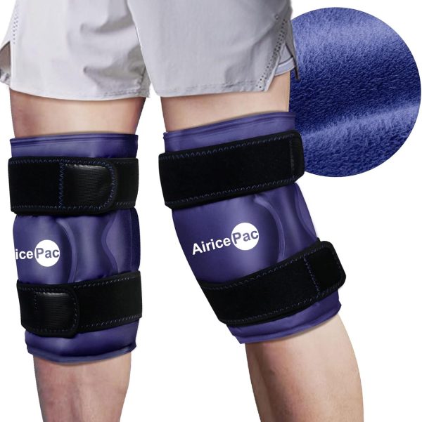 2 Ice Pack for Knee Pain Relief, Reusable Gel Ice Wrap for Injuries, S...