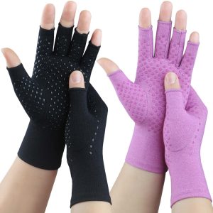 2 Pairs Arthritis Gloves, Compression Gloves for Women Men, Relieve Ar...