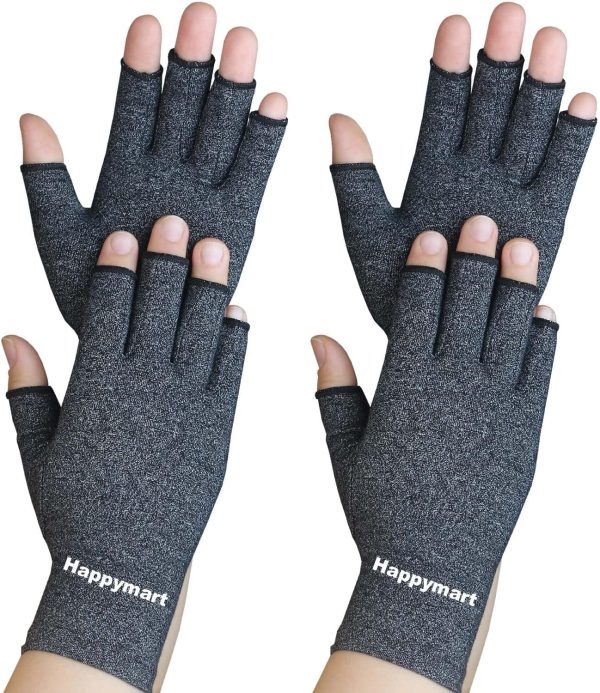 2 Pairs Arthritis Gloves, Hand Compression Gloves for Rheumatoid, Pain...