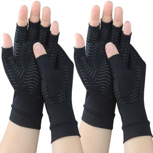 2 Pairs Copper Arthritis Compression Gloves for Rheumatoid, Osteoarthr...