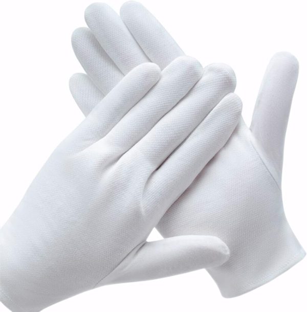 3 Pairs White Cotton Gloves for Dry Hands Eczema SPA Moisturizing - Wo...
