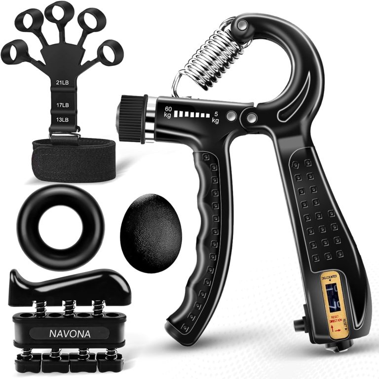 5 PCS Grip Strength Trainer Kit, Hand Gripper Strengthener, Forearm St...