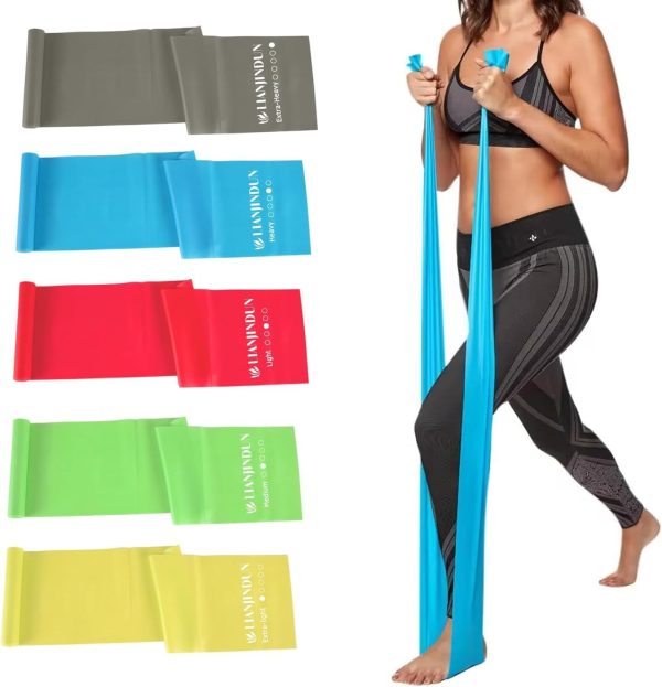 5 Pcs Professional Resistance Bands. Latex-Free, Elastic Band, Work Ou...