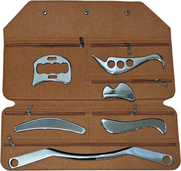 6 in 1Stainless Steel Gua Sha Scraping Massage Tool Set- IASTM Tool Se...