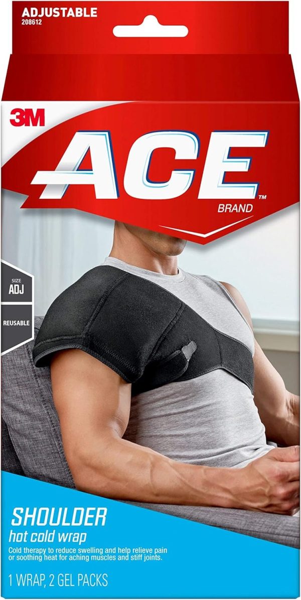 ACE Hot Cold Shoulder Wrap, Adj, Black