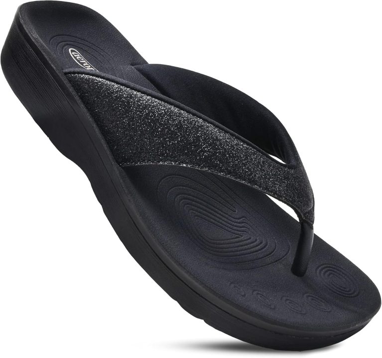 AEROTHOTIC Slip On Recovery Footwear Plantar Fasciitis Flip Flops for ...