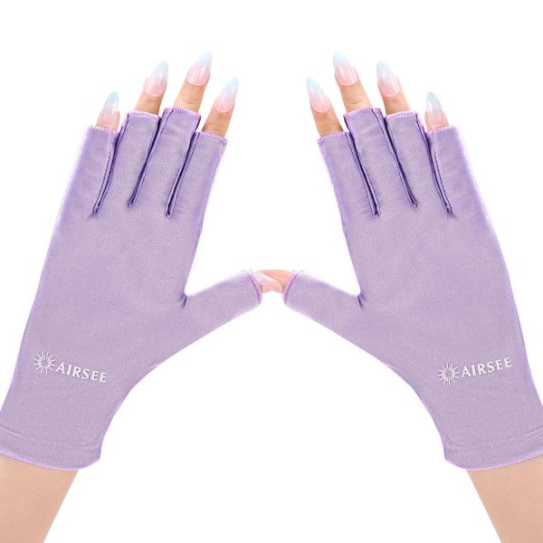 AIRSEE UV Gloves for Nail Lamp,Professional UPF50+ UV Protection Glove...