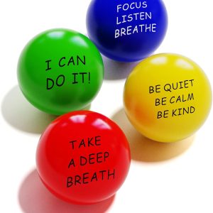 ALMAH Motivational Stress Balls for Kids and Adults (4 Pack), Stress R...