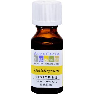 AURA CACIA Helichrysum In Jojoba Oil, 0.5 FZ