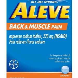 Aleve Back & Muscle Pain Relief Naproxen Sodium Tablets, Pain Reliever...