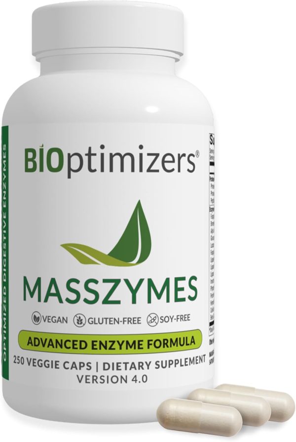 BIOptimizers MassZymes Digestive Enzymes Supplement – Max Nutrient Abs...