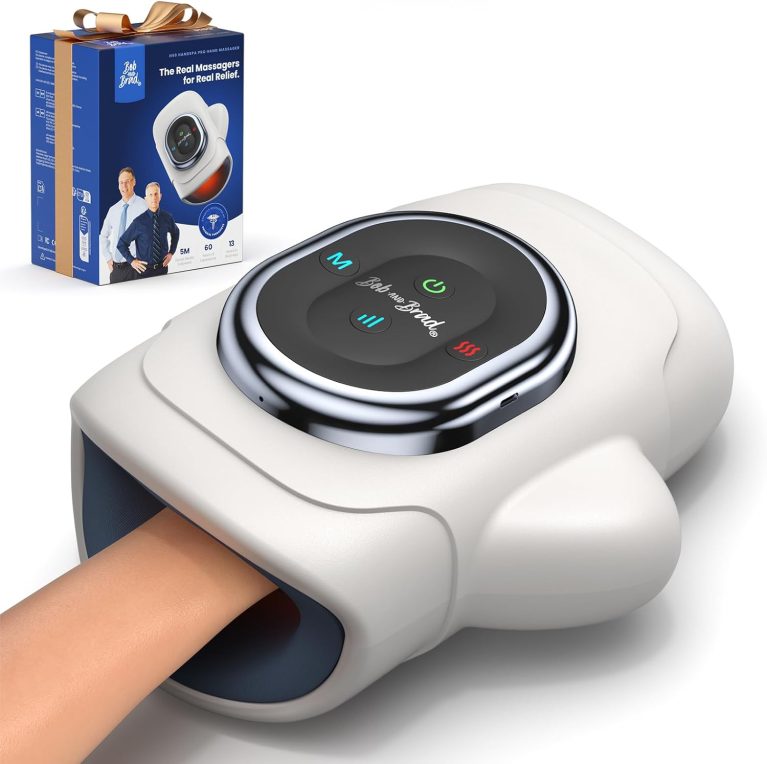 BOB AND BRAD Hand Massager with Heat and Compression, Individual Finge...