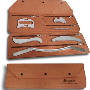 BYYDDIY 6 in 1 with Classified Storage Mark,Stainless Steel Gua Sha Mu...