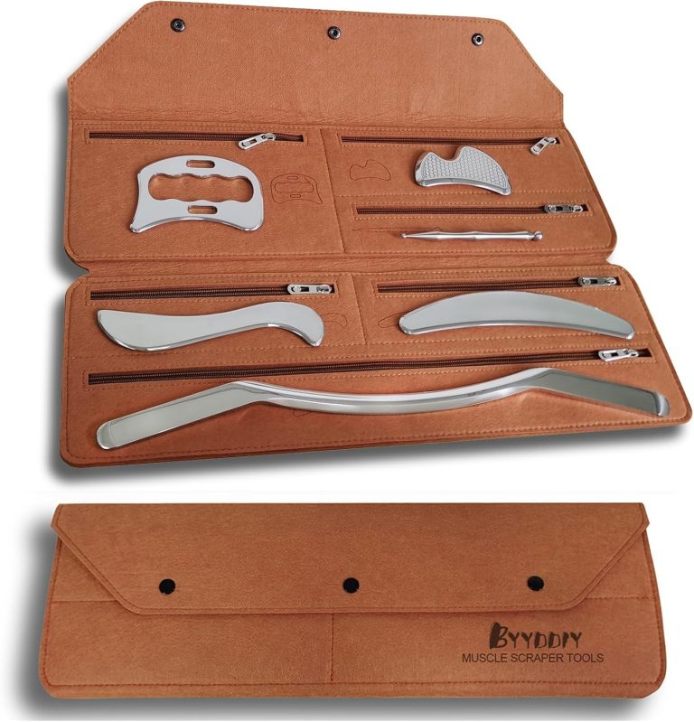 BYYDDIY 6 in 1 with Classified Storage Mark,Stainless Steel Gua Sha Mu...