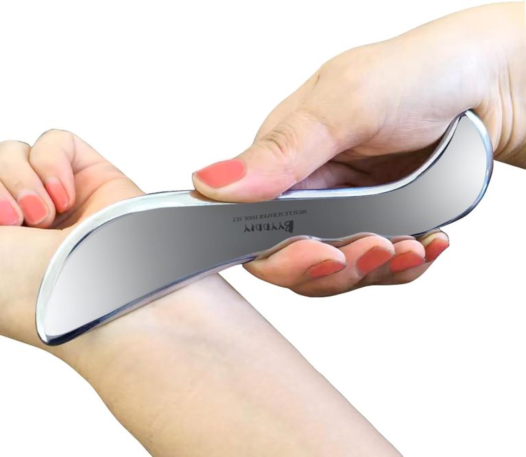 BYYDDIY Single-Bevel Stainless Steel Gua Sha Muscle Scraper Tool,Muscl...