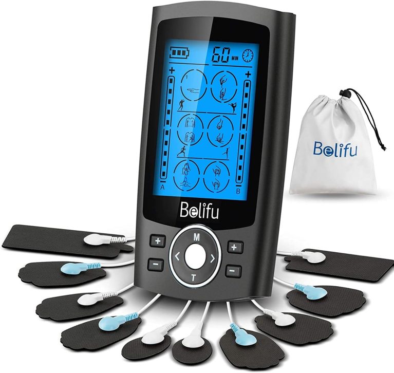 Belifu Dual Channel TENS EMS Unit 24 Modes Muscle Stimulator for Pain ...
