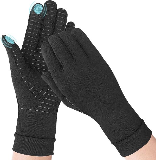 Big Mango Arthritis Gloves, Compression Gloves with Touchscreen Finger...