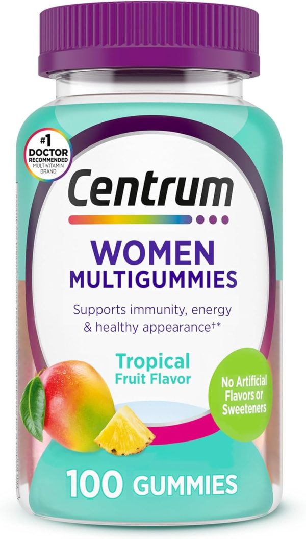 Centrum Women’s Multivitamin Gummies, Immune, Energy, Healthy Appearan...