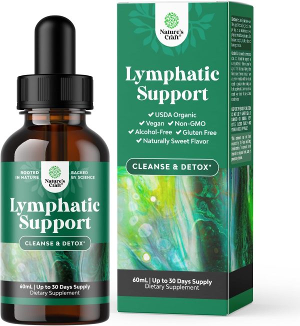 Certified Organic Lymphatic Drainage Drops - Herbal Lymphatic Cleanse ...