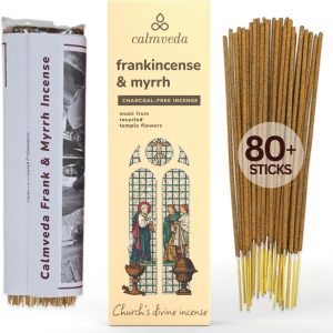 Church Frankincense and Myrrh Incense - (80 Sticks) Charcoal Free Ince...