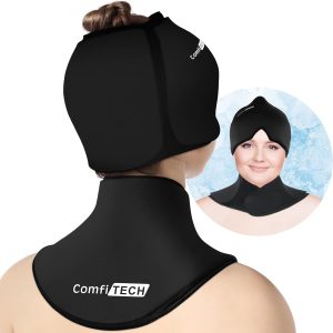 ComfiTECH Cold Cap and Neck Ice Pack Wrap Gel Combo, Care Package for ...