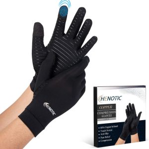Copper Arthritis Gloves for Women Men, Touch Screen Anti-Slip Arthriti...