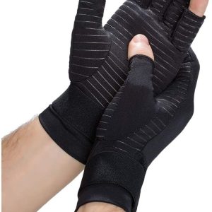 Copper Fit Black Compression Gloves 1 pk