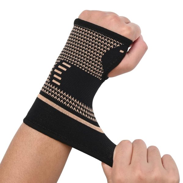 Copper Wrist Compression Sleeves, Comfortable and Breathable for Arthr...