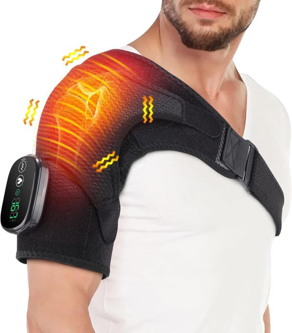 Cordless Shoulder Heating Pad, FSA HSA Eligible Heated Shoulder Wrap w...