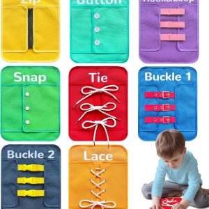 Craftstory Toddlers Montessori Busy-Board for 3 4 5 Year Basic-Life-Sk...