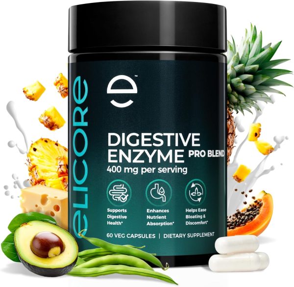 Digestive Enzyme Pro Blend with Bromelain & Papaya Enzyme – Gas and Bl...