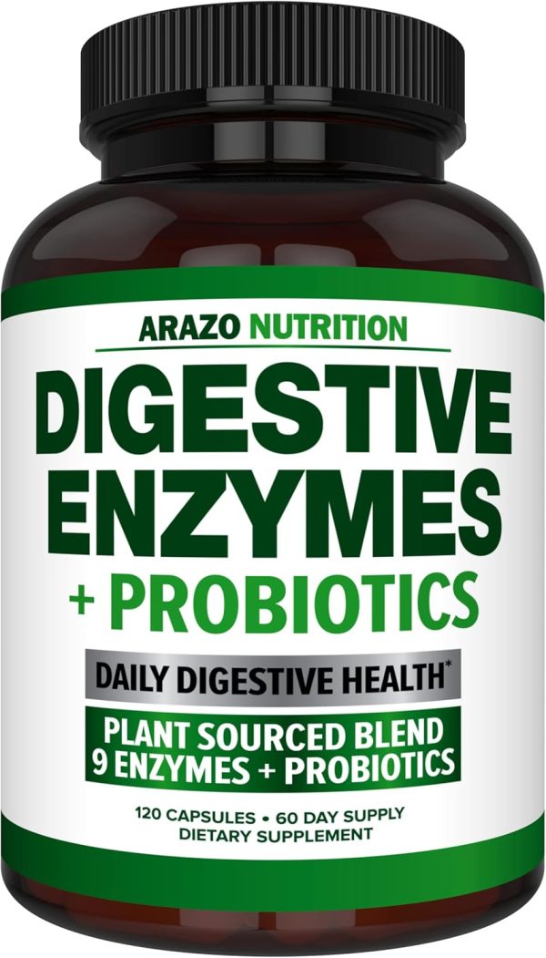 Digestive Enzymes with Probiotics - Multi Enzyme Nutritional Supplemen...