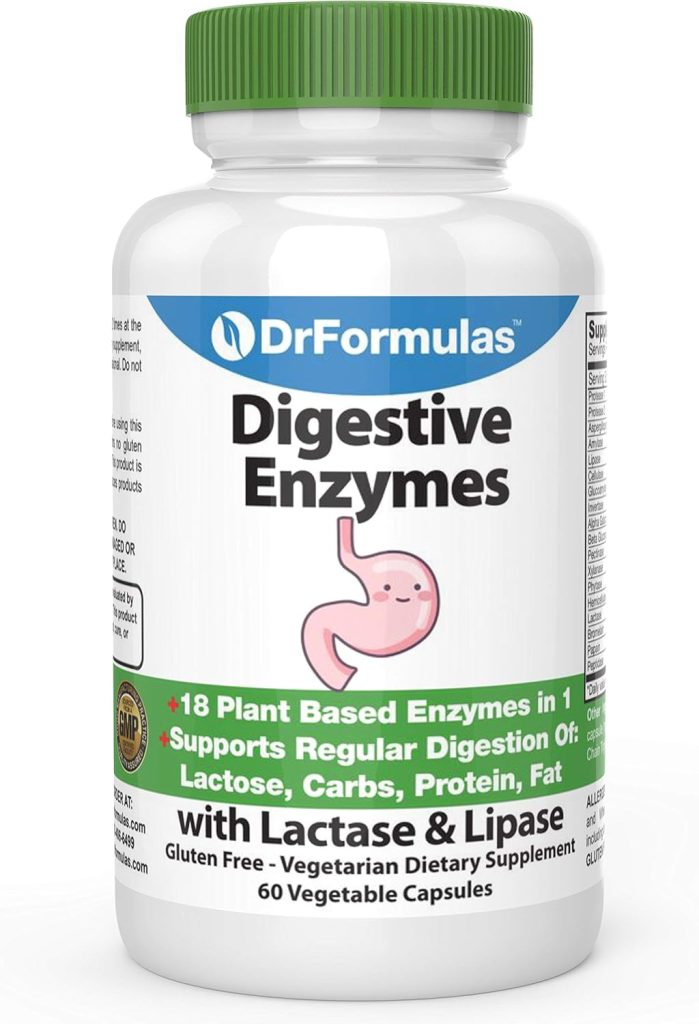 DrFormulas Digestive Enzymes for Bloating Relief, Gas, Lactose Intoler...