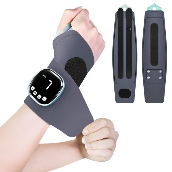 Electric Hand Massager with Heat, Cordless Wrist Heating Pad EMS Massa...