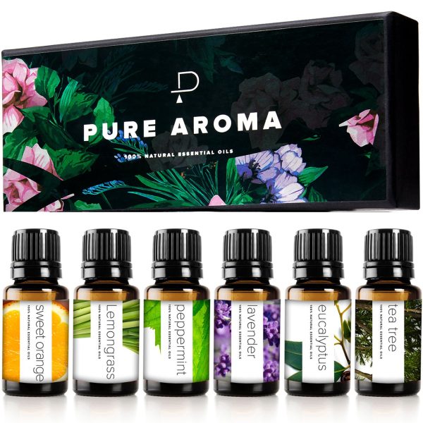 Essential Oils Set by Pure Aroma - Top 6 Aromatherapy Oils Gift Set-6 ...