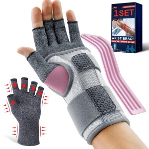 FEATOL Arthritis Glove for Women for Pain with Carpal Tunnel Wrist Bra...