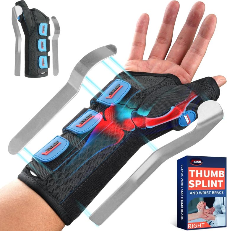 FEATOL Carpal Tunnel Wrist Brace Night Support, FSA or HSA Thumb Spica...