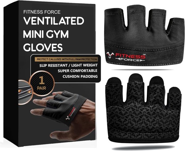 FITNESS FORCE Workout Gloves for Men & Women Partial Weight Lifting No...