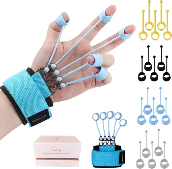 Finger Exerciser,4 Resistance Levels Finger Strengthener for Hand Ther...