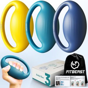 FitBeast Hand Exercise Balls - 3 Resistance Levels Stress Balls for Ad...
