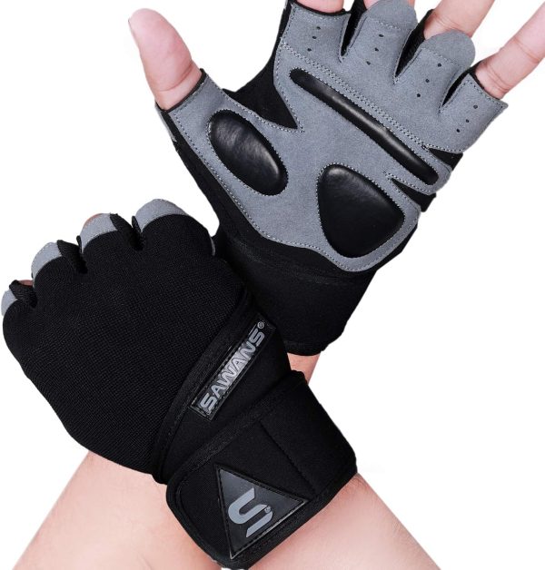 Fitness Workout Gloves Gym Weight Lifting Gloves for Men Women Breatha...