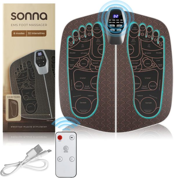 Foot Massager Mat for Neuropathy,EMS Foot Massager for Circulation and...
