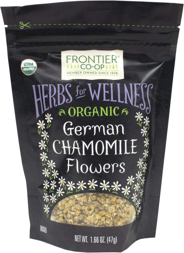 Frontier Co-op Organic Chamomile Flowers, Whole - 1.66oz Bag, Dried, P...