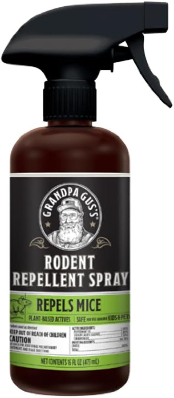 Grandpa Gus's Rodent Repellent Spray, Peppermint & Cinnamon Oil, Preve...